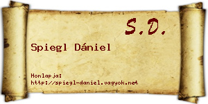 Spiegl Dániel névjegykártya